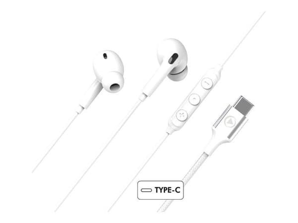 Force Play White USB C Trådbundna hörlurar LIVSTIDSGARANTI