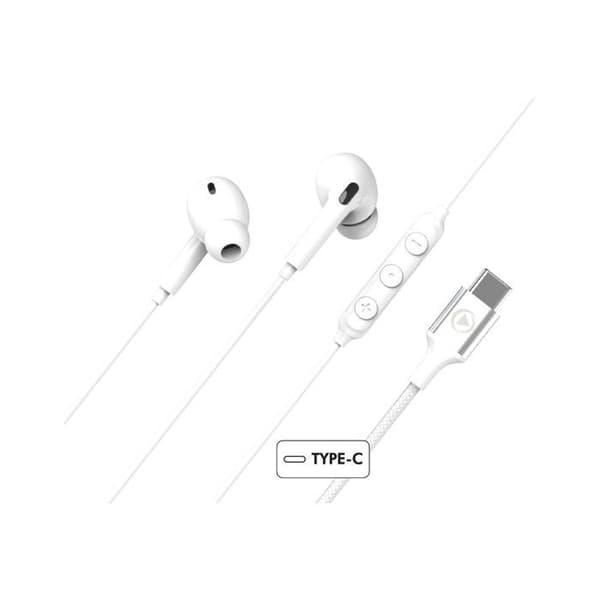 Force Play White USB C Trådbundna hörlurar LIVSTIDSGARANTI