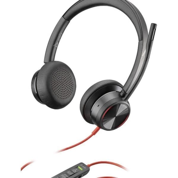 Poly Blackwire 8225 Hörlurar Svart - Pannband med kabel