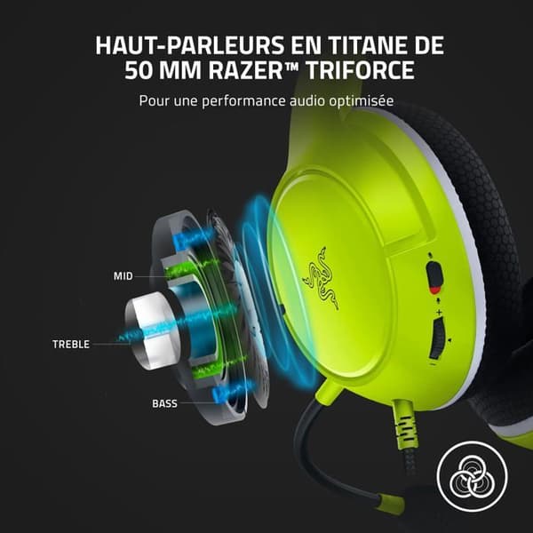 Headset - Razer - Kaira - Electric Volt Yellow - Trådbunden - HyperClear Microphone