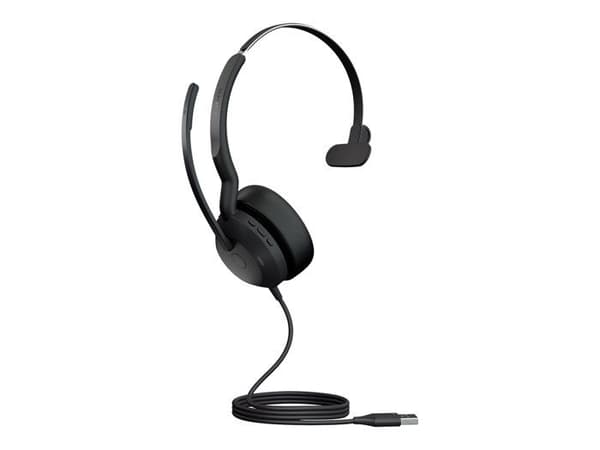 Microhörlurar - Jabra - Evolve2 50 UC Mono - Bluetooth - USB-A - Aktiv brusreducering