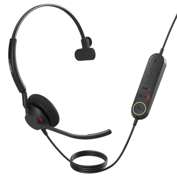 Engage 40, svart headset, mono, UC, USB-C, in-line länk