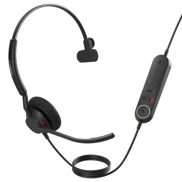 Engage 40, svart headset, mono, UC, USB-C, in-line länk