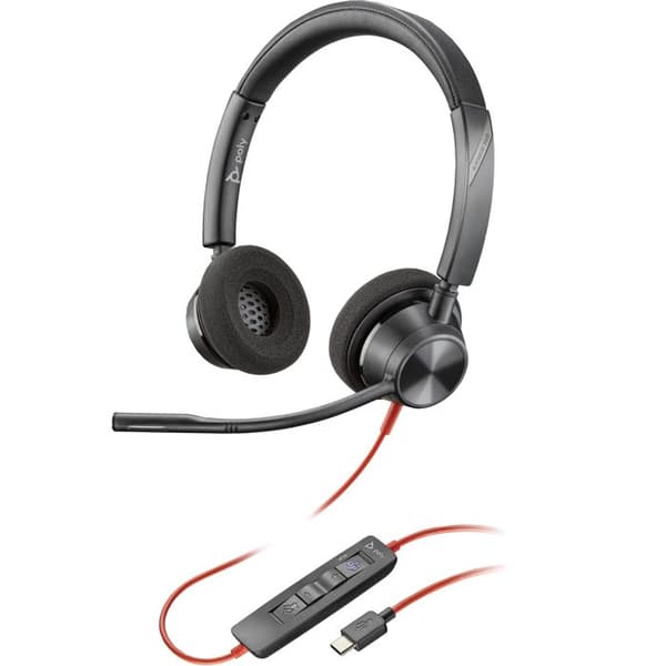 Hörlurar - HP - Poly Blackwire 3320 - Stereo - USB-C - USB-C/A-adapter