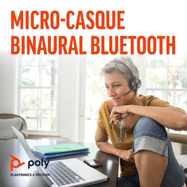 POLY VOYAGER FOCUS 2 Bluetooth, trådanslutet Stereo svart on-ear headset