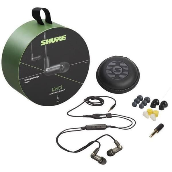 Shure AONIC 3 Trådbundna ljudisolerande hörlurar - Svart