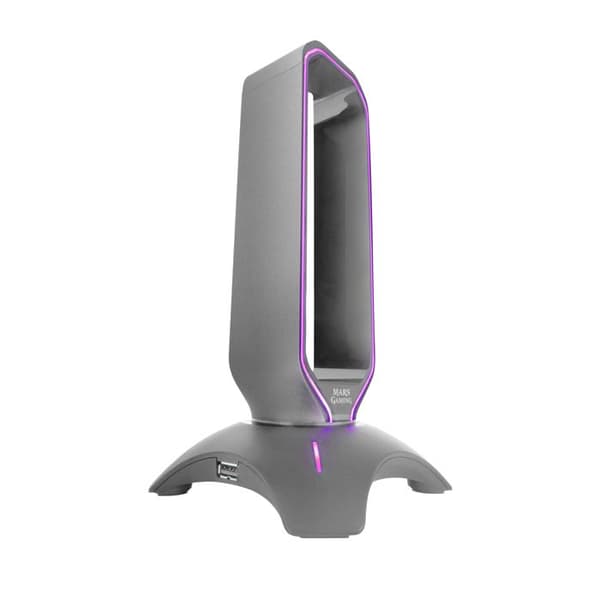Support för Spelhörlurar - Mars Gaming - MHHX - RGB Flöde - 2 USB 2.0-portar - Grafit