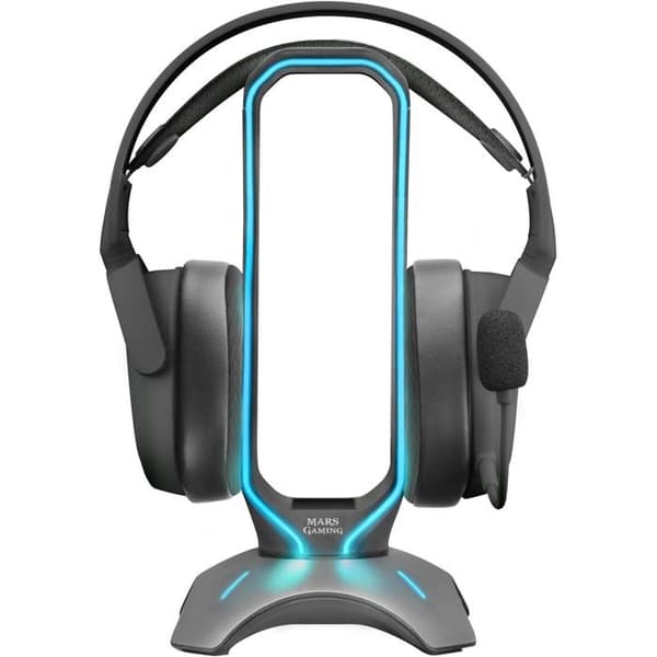 Support för Spelhörlurar - Mars Gaming - MHHX - RGB Flöde - 2 USB 2.0-portar - Grafit