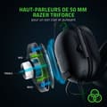 Miniatyrbild 3 av 6: Spelheadset - RAZER - BLACKSHARK V2 X USB - Svart - Brusreducerande mikrofon - 50 mm Triforce