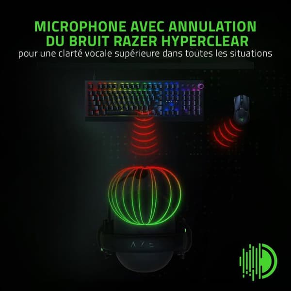Spelheadset - RAZER - BLACKSHARK V2 X USB - Svart - Brusreducerande mikrofon - 50 mm Triforce
