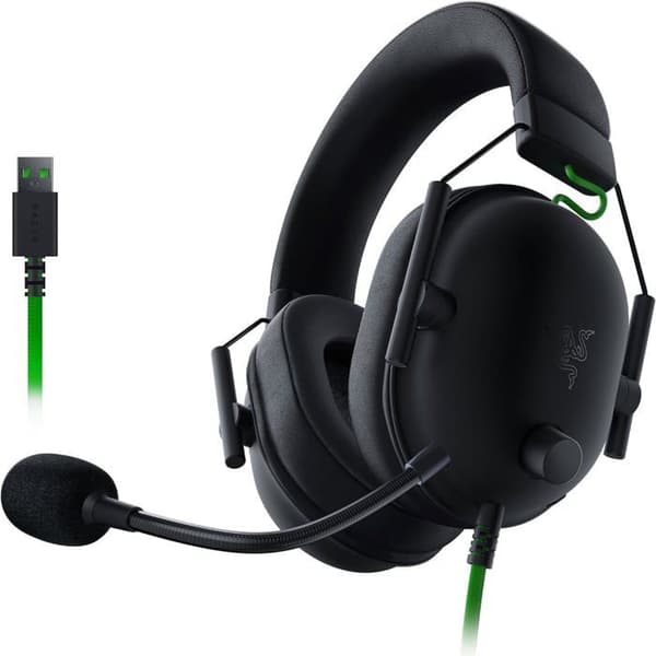 Spelheadset - RAZER - BLACKSHARK V2 X USB - Svart - Brusreducerande mikrofon - 50 mm Triforce