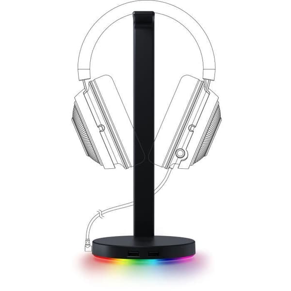 Headsetställ - RAZER - Basstation V2 Chroma - Svart