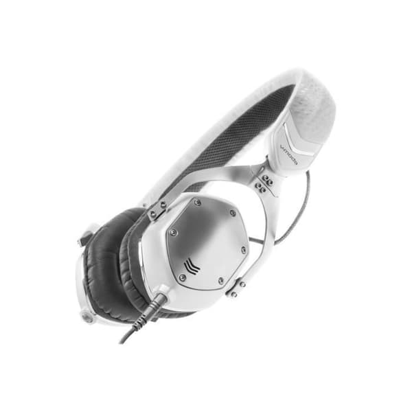 V-MODA XS hörlurar med mikrofon i full storlek 3,5 mm jack silvervit