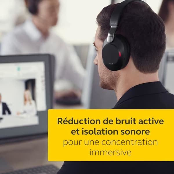 Jabra Evolve2 85 Headset - USB-A MS Teams Stereo med brusreducering - Svart