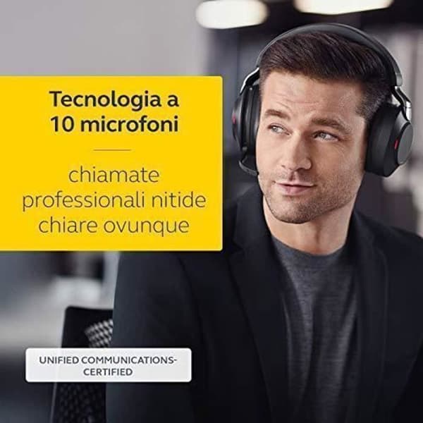 PC-headset - Jabra - Evolve2 85 - Trådlöst - Brusreducering - Lång batteritid