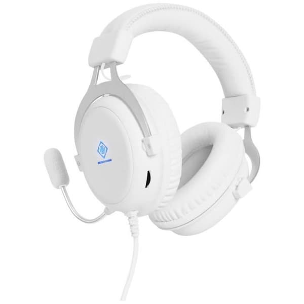 DELTACO GAMING GAM-030-W Over-Ear Wired Stereo Gaming Headset Vit Justerbar volym
