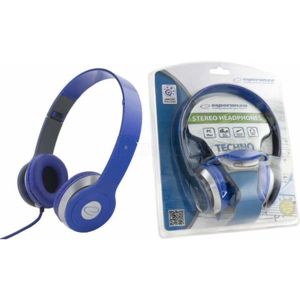 Stereo Headset - ESPERANZA - EH145B - Trådad - Volymkontroll - Över-örat