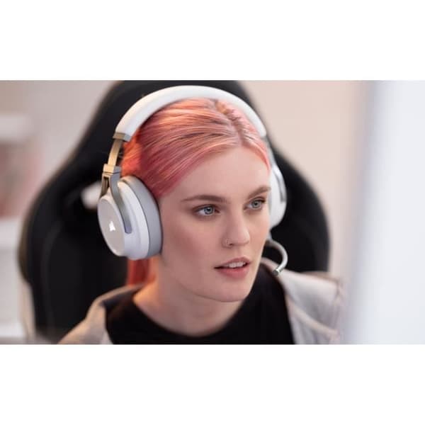 CORSAIR VIRTUOSO RGB trådlöst spelheadset Vit - Hi-fi-ljud och varaktig komfort