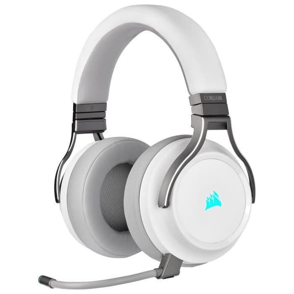 CORSAIR VIRTUOSO RGB trådlöst spelheadset Vit - Hi-fi-ljud och varaktig komfort