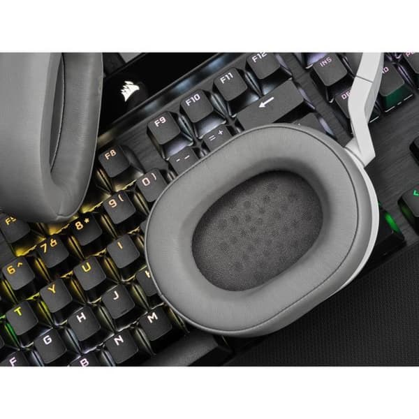 CORSAIR HS55 Surround Gaming Headset Vit - Rundstrålande mikrofon