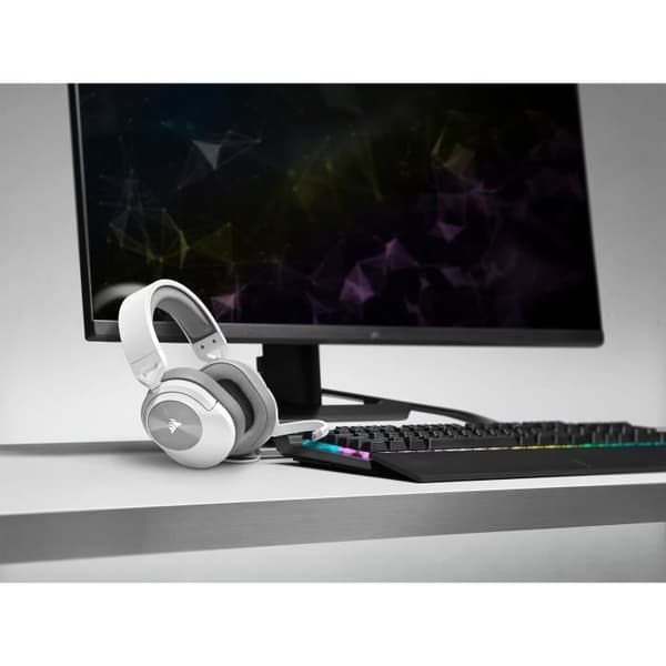 CORSAIR HS55 Surround Gaming Headset Vit - Rundstrålande mikrofon