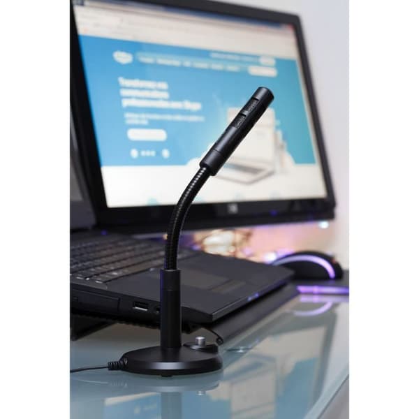 Trådbunden mikrofon - BLUESTORK - FLEXMIC - Flexibel - Brusreducering - Svart
