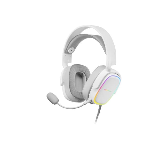 Gaming Headset - Mars Gaming - MHAX - Vit - RGB Multiplat - Avtagbar Mikrofon