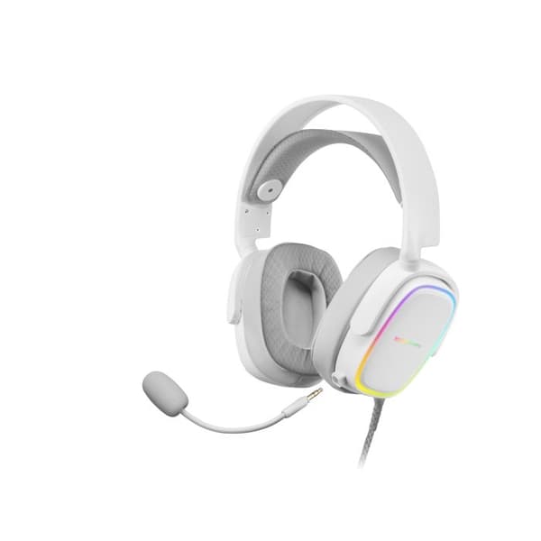 Gaming Headset - Mars Gaming - MHAX - Vit - RGB Multiplat - Avtagbar Mikrofon