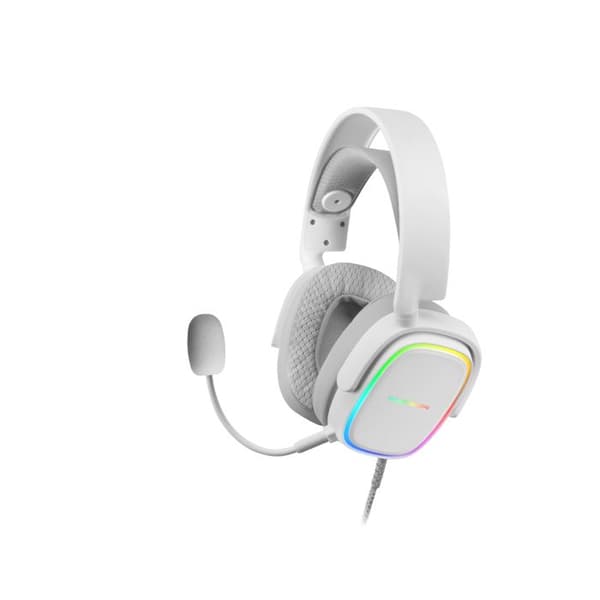 Gaming Headset - Mars Gaming - MHAX - Vit - RGB Multiplat - Avtagbar Mikrofon