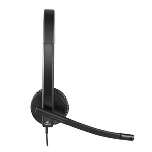 Logitech H570e, PC-Gaming, Binaural, Pannband, Svart, Trådbunden, Supraaural