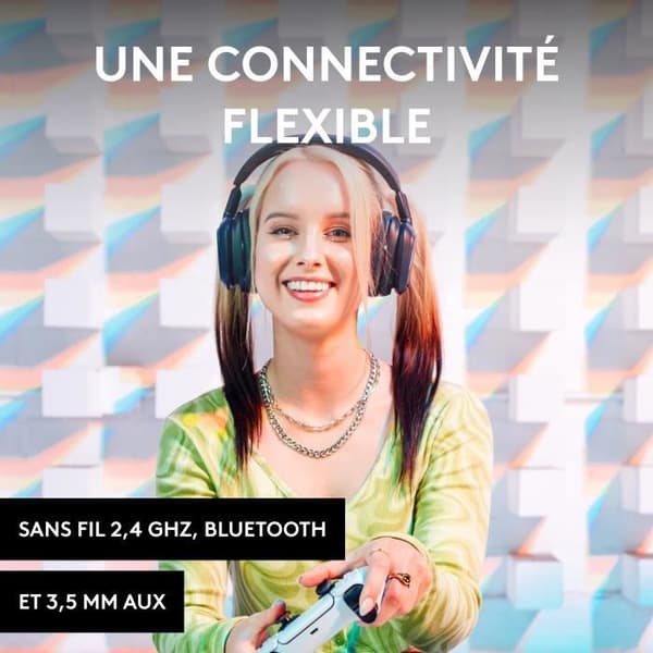 Spelheadset - Trådlöst - Logitech - A30 - Xbox, PC, Mobil - Marinblå