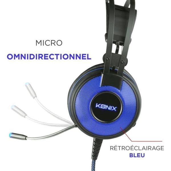 KONIX PS-U700 7.1/USB PS4 Gaming Headset - Perfekt isolering från externt brus