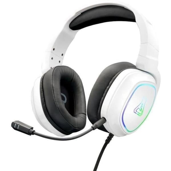 Wired Gaming Headset - The G-Lab - KORP RADIUM - Mikrofon - RGB - Vit
