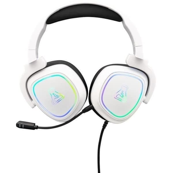 Wired Gaming Headset - The G-Lab - KORP RADIUM - Mikrofon - RGB - Vit