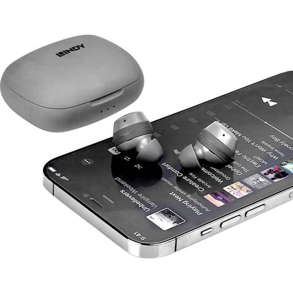 In-ear hörlurar - LINDY - LE400W - Bluetooth - Justerbar volym - Svettresistenta