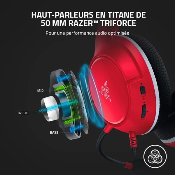 Headset - Razer - Kaira - Xbox - Röd - Trådbunden - Surround