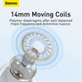 Miniatyrbild 2 av 5: Baseus Encok 3,5 mm in-ear trådade hörlurar Sida H17 Vit