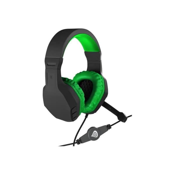 Natec Genesis Argon 200 trådbundna hörlurar 3,5 mm jack svart, grön