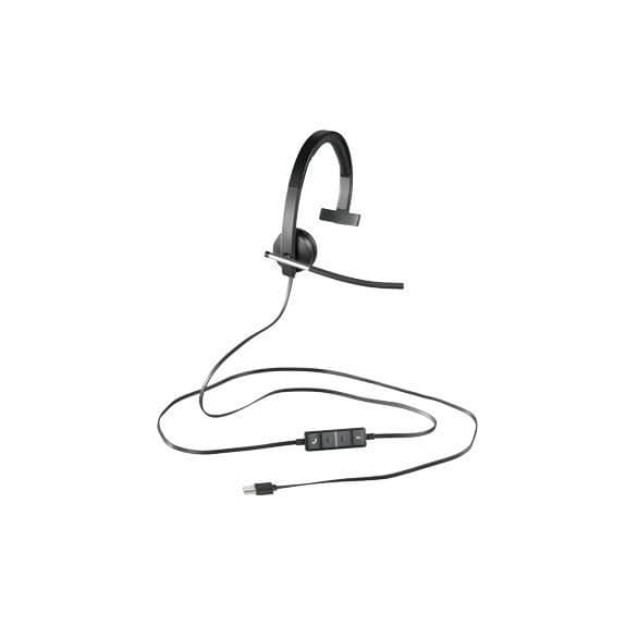 Logitech H650e Mono, Callcenter-Desktop, Monaural, Pannband, Svart, Trådbunden, 50 - 10000 Hz