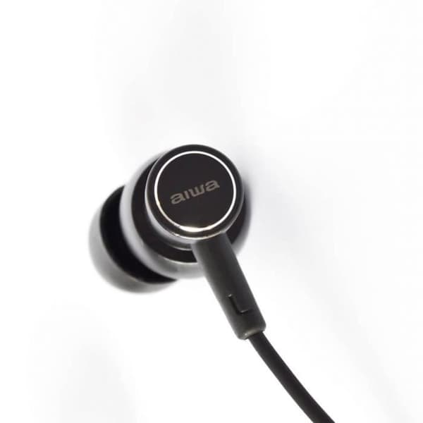In-Ear-hörlurar - AIWA - ESTM-500BK - Kabelansluten - Rundstrålande mikrofon - Djup bas