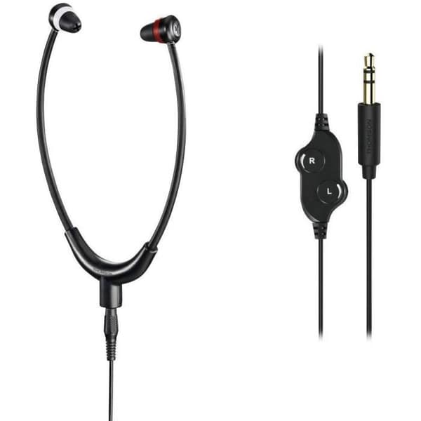 TV-hörlurar - THOMSON - HED4408 - In-ear - 8m kabel - Justerbar volym på kabeln