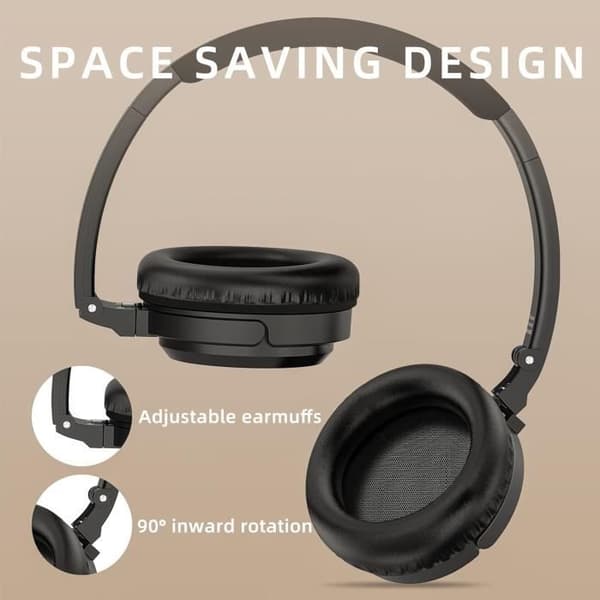 SoundMAGIC P23BT Bluetooth Supra-aural Hörlurar med CVC Brusreducering, Mikrofon, Hi-FI Ljud, Stabil Anslutning, Lång Batteritid
