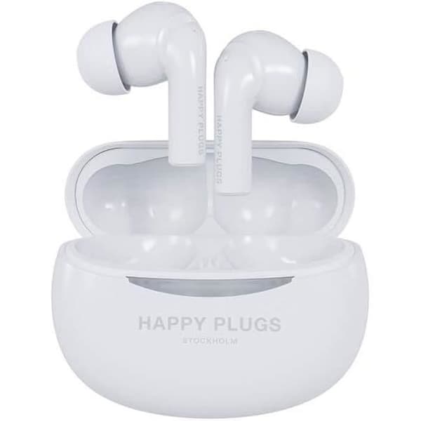 In-ear Hörlurar - Happy Plugs - Joy Pro - ANC - 25 timmars batteritid - Vit