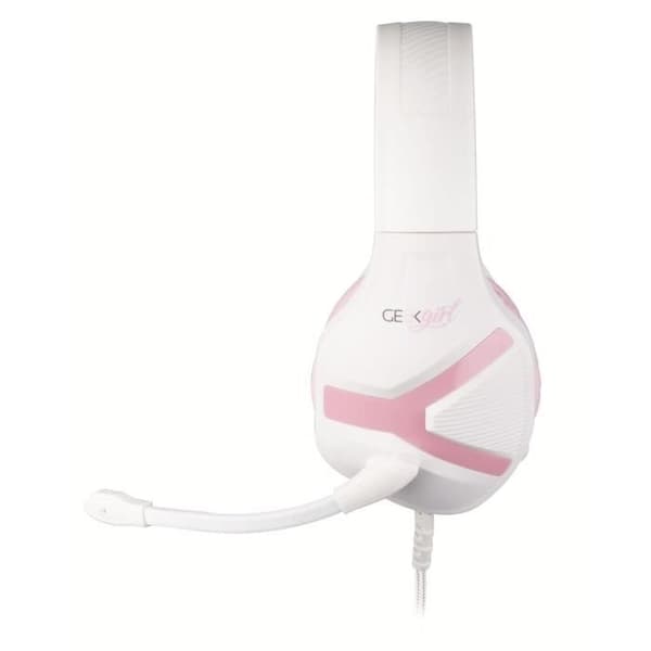 Headset - Konix - Kristall - Rosa - 40 mm - Flexibel mikrofon - Trådbunden