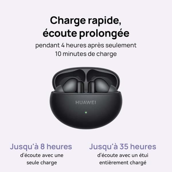 Trådlösa Hörlurar - HUAWEI - FreeBuds 6i - Bluetooth 5.3 - ANC 3.0 - 35h batteritid