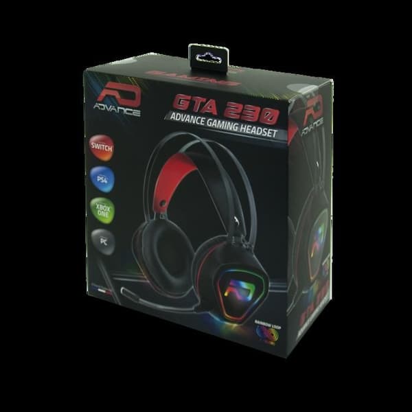 Gaming hörlurar - Advance - GTA230 - RGB-bakgrundsbelysning - Omnidirektionell mikrofon - 40 mm