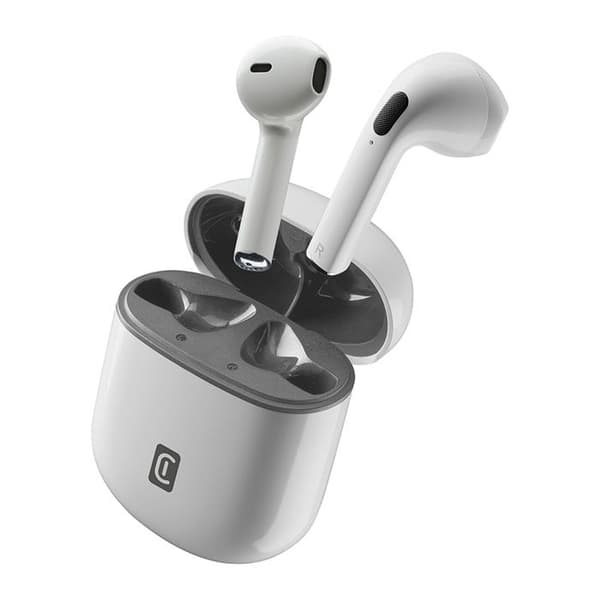 Cellularline Style Color - Bluetooth V5.3 TWS trådlösa hörsnäckor med laddningsfodral (vit)
