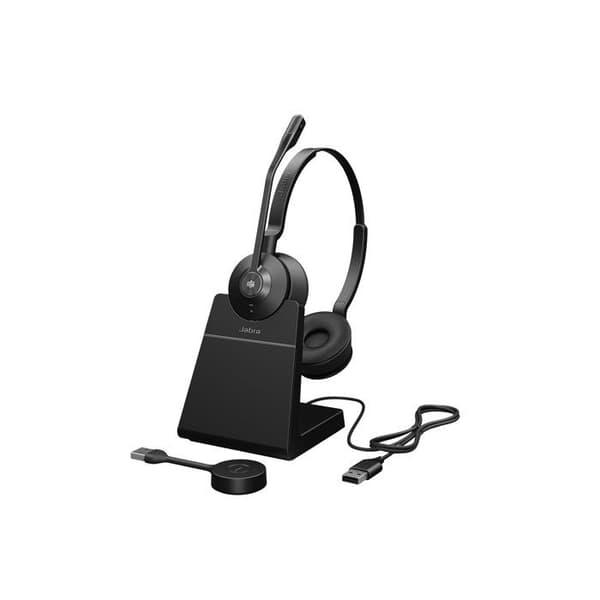 Stereo headset - JABRA - Engage 55 MS - Trådlös DECT - Bredband mikrofon - Lätt komfort