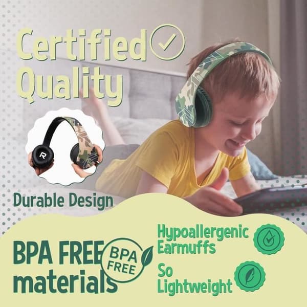 Bluetooth-hörlurar för barn - POWERLOCUS - P2 - Volymbegränsning 85dB - Fällbara - Bekväma