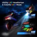 Miniatyrbild 3 av 4: Motorcykelhjälm - MOMAN - H4S - LED &amp; RGB - Vattentålighet IPX6 - 1000mAh